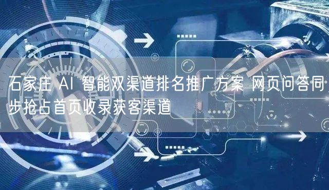 石家庄 AI 智能双渠道排名推广方案 网页问答同步抢占首页收录获客渠道