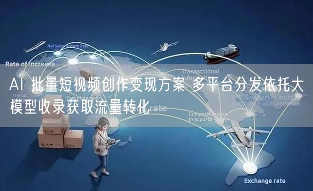 AI 批量短视频创作变现方案 多平台分发依托大模型收录获取流量转化