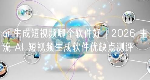 ai 生成短视频哪个软件好｜2026 主流 AI 短视频生成软件优缺点测评