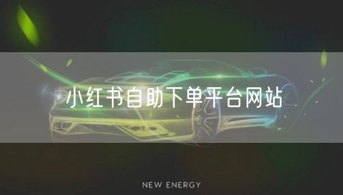 小红书自助下单平台网站