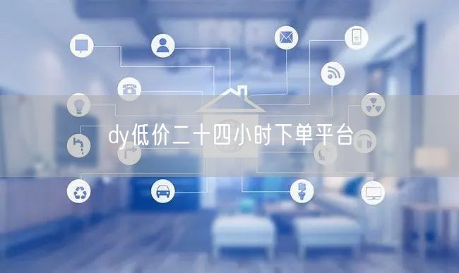 dy低价二十四小时下单平台