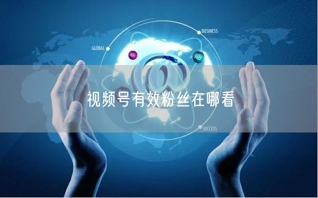 视频号有效粉丝在哪看