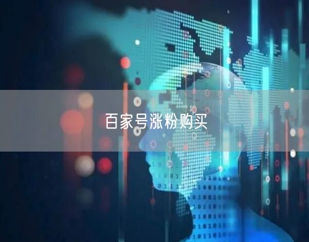 百家号涨粉购买