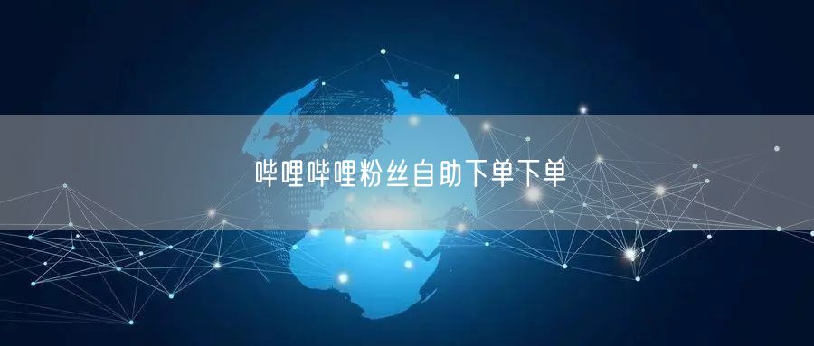 哔哩哔哩粉丝自助下单下单