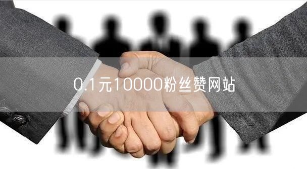 0.1元10000粉丝赞网站