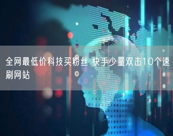 全网最低价科技买粉丝 快手少量双击10个速刷网站