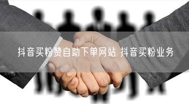 抖音买粉赞自助下单网站 抖音买粉业务