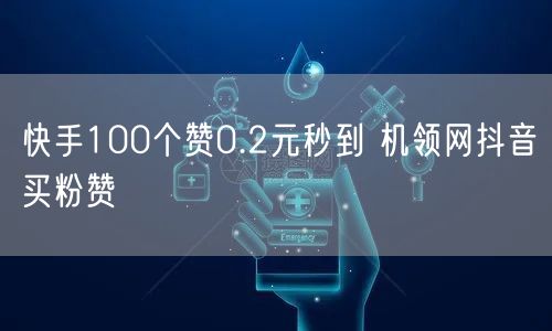 快手100个赞0.2元秒到 机领网抖音买粉赞